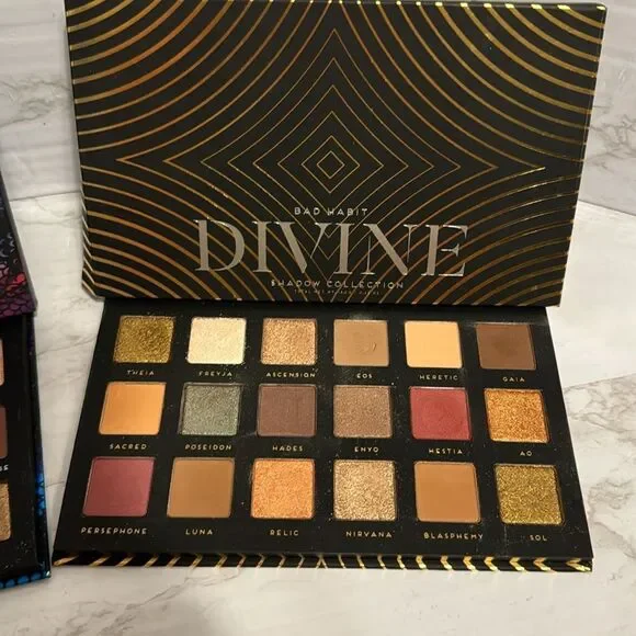 Bad habit pretty poison, Aphrodite and divine beauty eyeshadow palette bundle